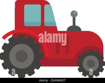 Autonomous tractor icon. Flat illustration of autonomous tractor vector icon isolated on white background Stock Vector