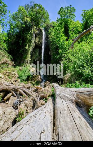 Chorrera de Balastar waterfalls, Faraján. Unique corner of the province of Malaga in Andalusia Stock Photo