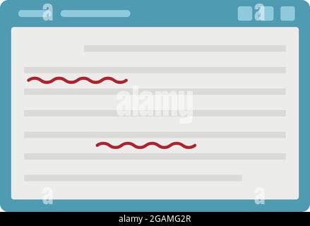 Web editor icon. Flat illustration of web editor vector icon isolated on white background Stock Vector