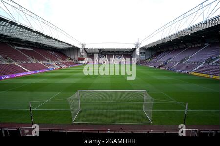 General view of the ground before the cinch Premiership match at Tynecastle Park, Edinburgh. Picture date: Saturday July 31, 2021. Stock Photo