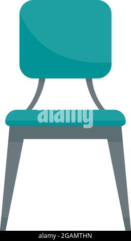 Leather outdoor chair icon. Flat illustration of leather outdoor chair vector icon isolated on white background Stock Vector