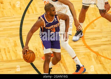 Orlando, Florida, USA, March 23, 2021, Phoenix Suns Chris Paul #3 at the Amway Center  (Photo Credit:  Marty Jean-Louis) Stock Photo