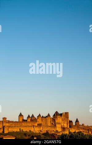Medieval city of Carcassonne, Aude department, Occitanie, France, Europe Stock Photo