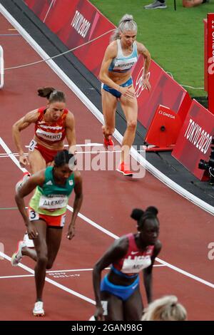 Tokyo, Kanto, Japan. 31st July, 2021. Sara Kuivisto (FIN) competes in the women's 800m semi-final during the Tokyo 2020 Olympic Summer Games at Olympic Stadium. (Credit Image: © David McIntyre/ZUMA Press Wire) Stock Photo