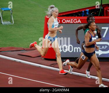 Tokyo, Kanto, Japan. 31st July, 2021. Sara Kuivisto (FIN) competes in the women's 800m semi-final during the Tokyo 2020 Olympic Summer Games at Olympic Stadium. (Credit Image: © David McIntyre/ZUMA Press Wire) Stock Photo