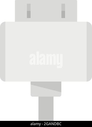 Old tablet adapter icon. Flat illustration of old tablet adapter vector icon isolated on white background Stock Vector