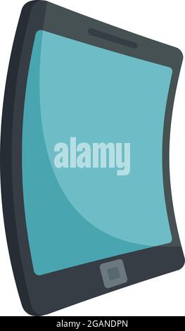 Electronic flexible display icon. Flat illustration of electronic flexible display vector icon isolated on white background Stock Vector