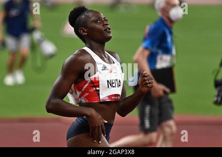 Tokyo, Japan. 31st July, 2021. Athletics. Olympic stadium. 10-1 Kasumigaokamachi. Shinjuku-ku. Tokyo. Daryll Neita (GBR) in the womens 100m final. Credit Garry Bowden/Sport in Pictures/Alamy live news Credit: Sport In Pictures/Alamy Live News Stock Photo