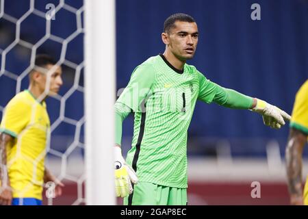 Tokyo, Giappone. 31st July, 2021. SANTOS (BRA) during the Olympic Games Tokyo 2020, Football Men's Quarter-Final between Brazil and Egypt on July 31, 2021 at Saitama Stadium in Saitama, Japan - Photo Photo Kishimoto/DPPI Credit: Independent Photo Agency/Alamy Live News Stock Photo