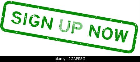 Grunge green apply now square rubber seal stamp on white background ...