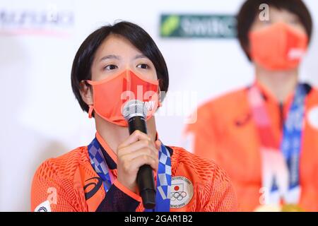 Tokyo, Japan. 1st Aug, 2021. Uta Abe (JPN) Judo : Japanese Judo medalist during the press conference for the Tokyo 2020 Olympic Games at Japan House in Tokyo, Japan . Credit: AFLO SPORT/Alamy Live News Stock Photo