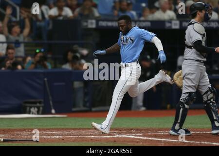 This is a 2021 photo of Kevin Kiermaier of the Tampa Bay Rays baseball  team. This image reflects the Tampa Bay Rays active roster as of Monday,  Feb. 22, 2021 when this image was taken. (Mary DeCicco/MLB Photos via AP  Stock Photo - Alamy