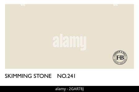 Farrow & Ball Skimming Stone No. 241 colour card Stock Vector