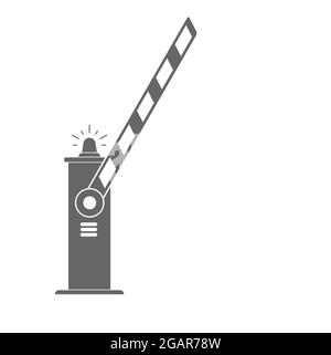 An open barrier. Vector illustration of the barrier. Flat style Stock Vector