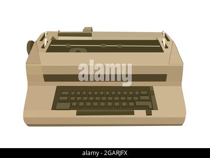 typewriter ad IBM isolated on white background Stock Vector