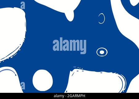 Blue and white background. Abstract vector. Moving waves design. Fluid geometry. 2D rendering digital illustration. Stock Vector