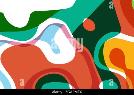 Colorful dynamic background. Abstract vector.Digital curve design. 2D rendering digital illustration. Stock Vector