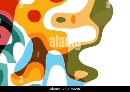 Colorful dynamic background. Abstract vector.Digital curve design. 2D rendering digital illustration. Stock Vector