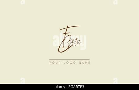 Initial letter FC Or CF  Signature handwritten wedding botanical floral icon logo vector  design  illustration Stock Vector