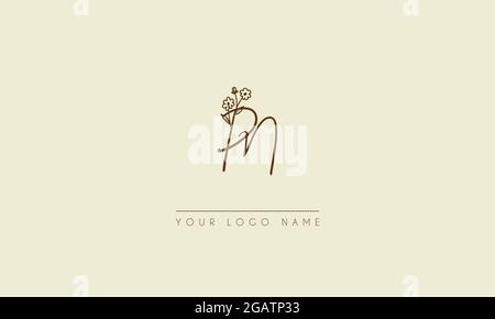 Initial letter PN Or NP  Signature handwritten wedding botanical floral icon logo vector  design  illustration Stock Vector