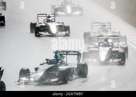 Budapest, Hungary. 1st August 2020. 14 Nanini Matteo (ita), HWA Racelab, Dallara F3, action during the 4th round of the 2021 FIA Formula 3 Championship from July 30 to August 1, 2021 on the Hungaroring, in Mogyorod, near Budapest, Hungary - Photo Antonin Vincent / DPPI Credit: DPPI Media/Alamy Live News