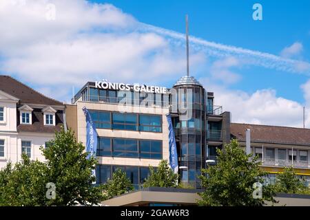 Kassel, Germany, 30-07-2021:The Königs-Galerie Kassel is a shopping gallery opened in 1995 with around 60 stores, restaurants and service providers in Stock Photo