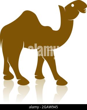 Vector image of an camel on white background. Easy editable layered vector illustration. Wild Animals. Stock Vector