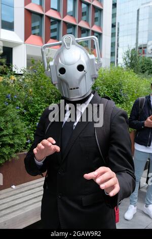 Hammersmith, London, UK. 1st Aug 2021. Fans of anime, gaming and comics attend the London Anime & Gaming Con in Hammersmith. Credit: Matthew Chattle/Alamy Live News Stock Photo