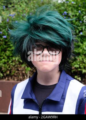 Hammersmith, London, UK. 1st Aug 2021. Fans of anime, gaming and comics attend the London Anime & Gaming Con in Hammersmith. Credit: Matthew Chattle/Alamy Live News Stock Photo