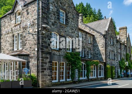 BETWS-Y-COED, WALES - JULY 02, 2021: Betws-y-coed is a picturesque village in the Conwy valley in Wales. Stock Photo