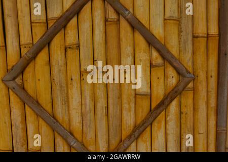 Woven bamboo background Stock Photo