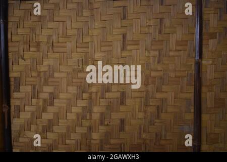 Woven bamboo background Stock Photo