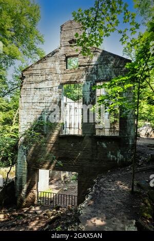 Carbide Willson Ruins - Gatineau Park Stock Photo