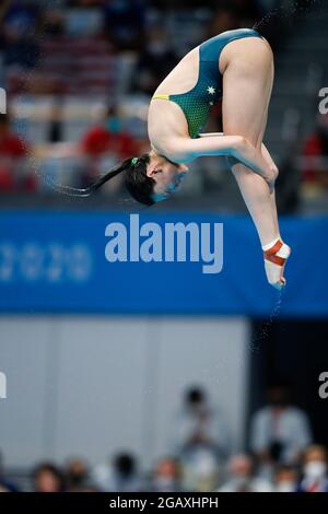 Tokyo, Japan. 1st Aug, 2021. ESTHER QIN (AUS) competes in the Women's 3m Springboard Final during the Tokyo 2020 Olympic Games at Tokyo Aquatics Centre. (Credit Image: © Rodrigo Reyes Marin/ZUMA Press Wire) Stock Photo