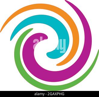 Smudge, smear circular spiral, swirl, twirl element. Gel, fluid, liquid icon – stock vector illustration, clip-art graphics Stock Vector