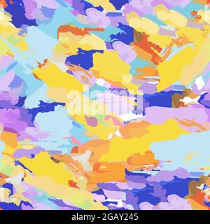 abstract pattern, sunset clouds painted with paint Stock Vector