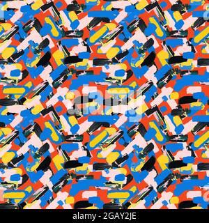 Bright colorful grunge graffiti pattern Stock Vector