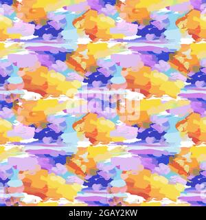 abstract pattern, sunset clouds painted with paint Stock Vector