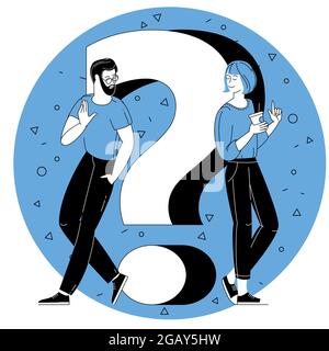 Big question mark. Stock Vector