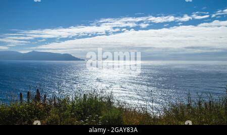 Atlatic coastline of Galicia from Punta Estaca de Bares, the northernmost point of Spain Stock Photo