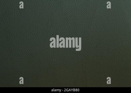 Dark green leather fabric texture or background Stock Photo
