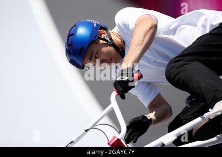 August 1, 2021: RIM NAKAMURA (JPN) competes in the Cycling BMX Racing Men's Park Final during the Tokyo 2020 Olympic Games at Ariake Sports Park BMX Freestyle. (Credit Image: © Rodrigo Reyes Marin/ZUMA Press Wire) Stock Photo