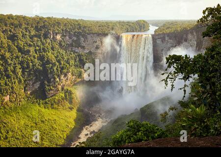 Potaro River Kaitour Falls Kaieteur National Park in Guyana South America Stock Photo