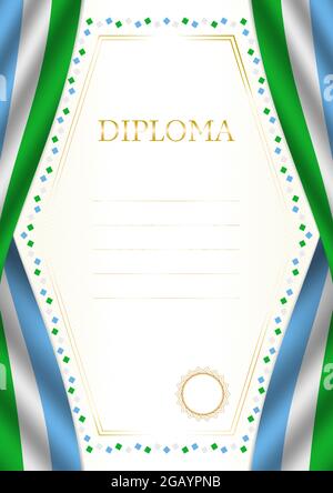 Vertical frame and border with Djibouti flag, template elements for ...