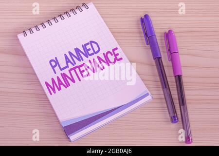 Writing displaying text Planned Maintenance. Business approach reventive maintenance carried out base on a fixed plan Multiple Assorted Collection Stock Photo