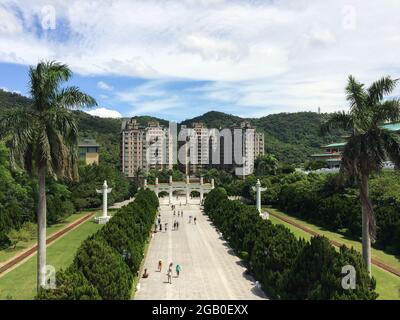 Taipei, Taiwan - July 8, 2015: View of National Palace Museum, a permanent collection of ancient Chinese imperial artifacts and artworks, making it on Stock Photo