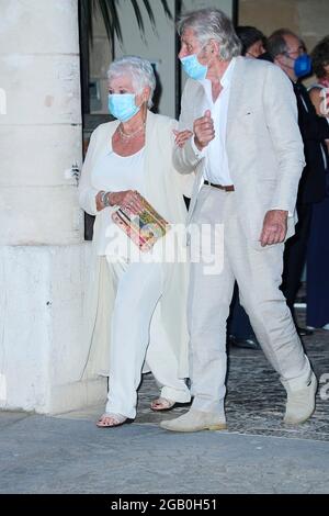 Palma, Balearic Islands, Spain. 1st Aug, 2021. Dame Judi Dench, David Mills attends Closing Gala of the 11th edition of the 'AtlÃ ntida Mallorca Film Fest' at La Misericordia' Cultural Centre on August 1, 2021 in Palma, Spain (Credit Image: © Jack Abuin/ZUMA Press Wire) Stock Photo
