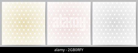 Set of abstract geometric pattern with circle overlapping on white background elegant for decorative,wallpaper; clothing; wrapping Stock Vector