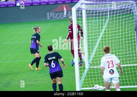 Orlando, Florida, USA, April 21, 2021, Washington Spirit face the Orlando Pride at Exploria Stadium  (Photo Credit:  Marty Jean-Louis) Stock Photo