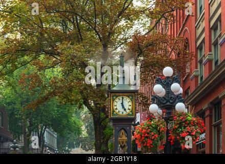 Gastown steam clock, Vancouver city, British Columbia, Canada. Stock Photo